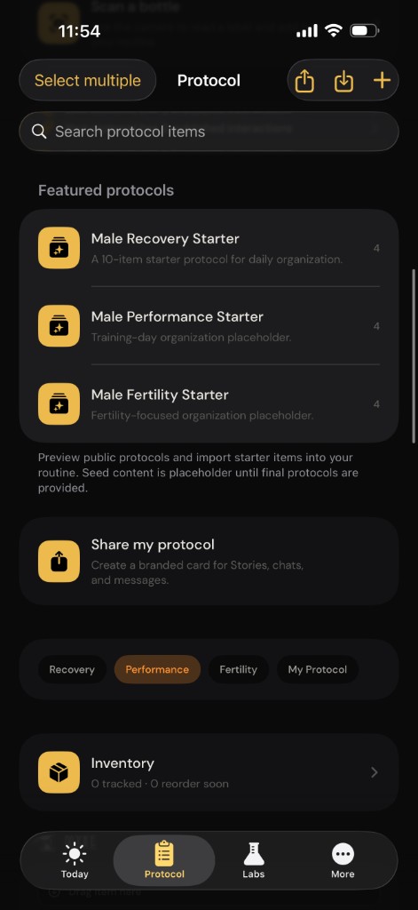 Onset marker detail with linked protocol items and reference range